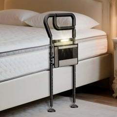 C3 Pro Bed Rail for Elderly, Adjustable Bedside Assist Handle with Storage Pocket, Safety Support Rail