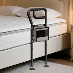 C3 Pro Bed Rail for Elderly, Adjustable Bedside Assist Handle with Storage Pocket, Safety Support Rail