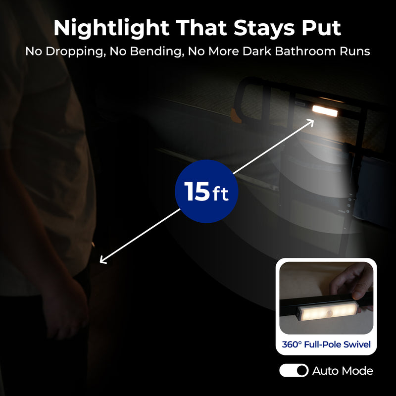 C4 Pro Dual-Handle Bed Rail for Bedside Support