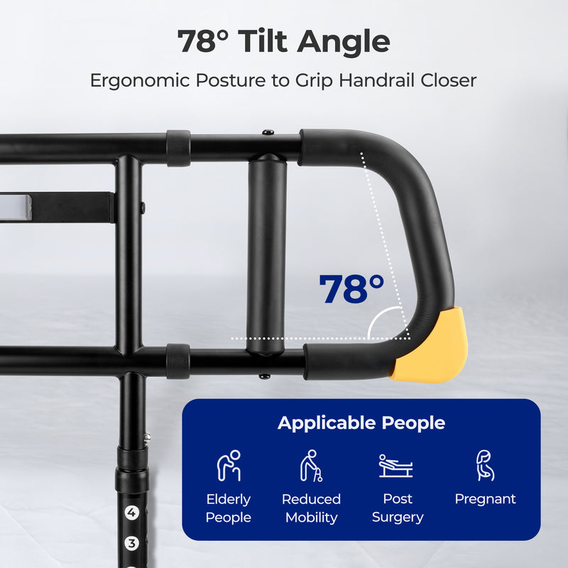 C4 Pro Dual-Handle Bed Rail for Bedside Support