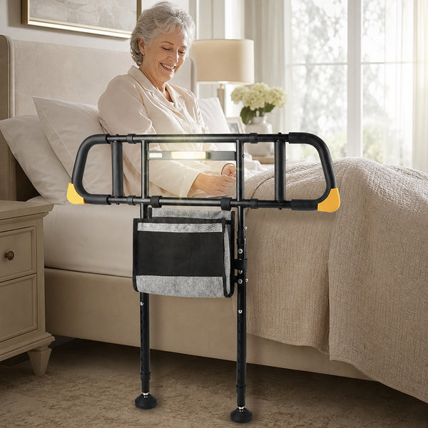 C4 Pro Dual-Handle Bed Rail for Bedside Support